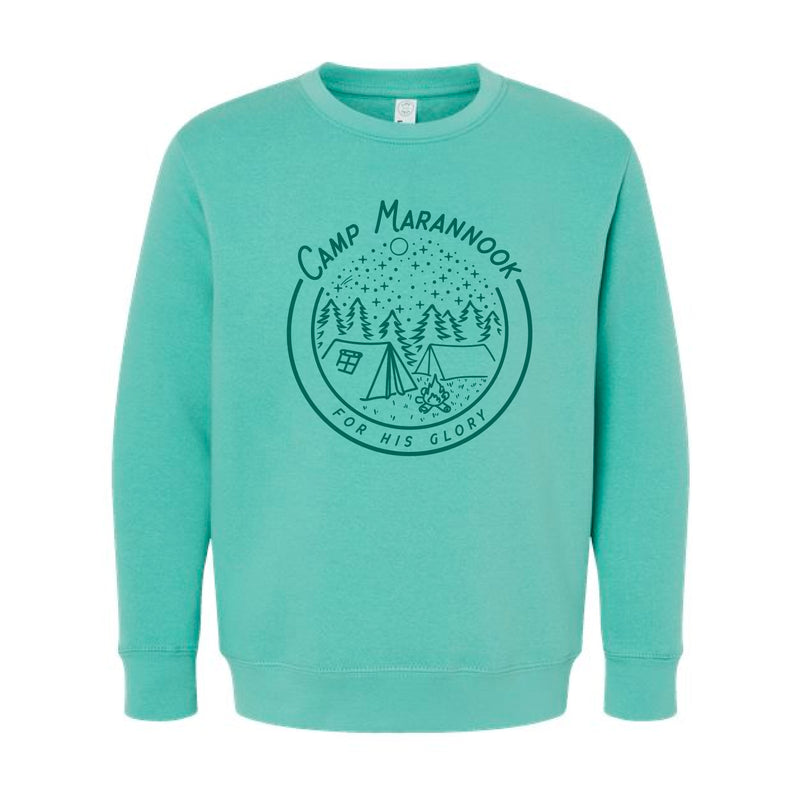 The For His Glory Scenic Circle | Saltwater Crewneck Youth Sweatshirt