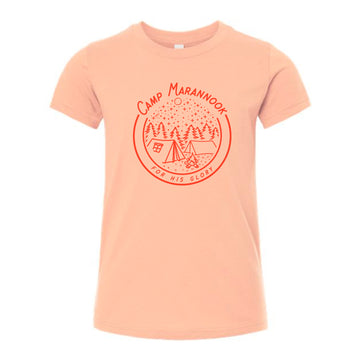 The For His Glory Scenic Circle | Peach Youth Tee