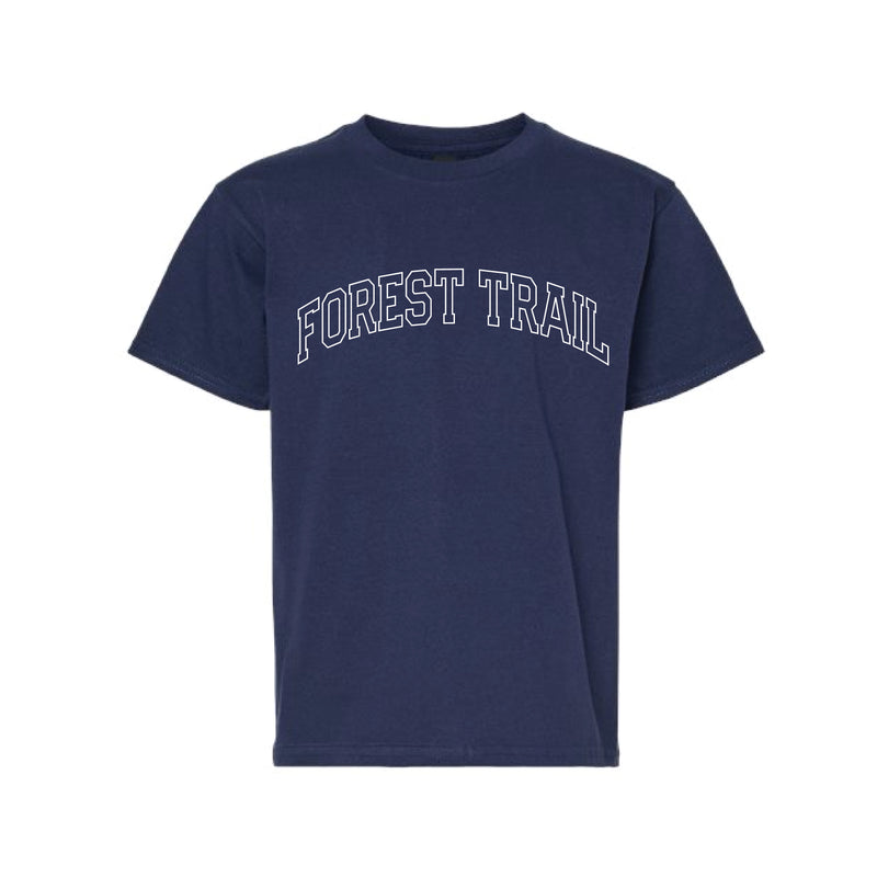 The Forest Trail Arch | True Navy Heather Performance Youth Tee