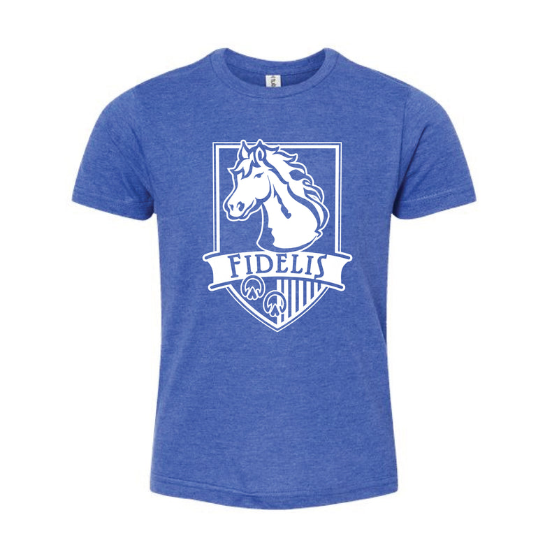 The Forest Trail Fidelis | Heather Royal Oversized Youth Tee