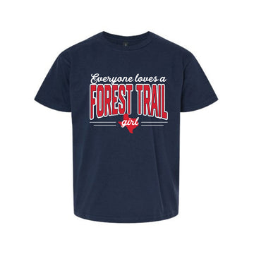 The Forest Trail Girl | Youth Navy Tee