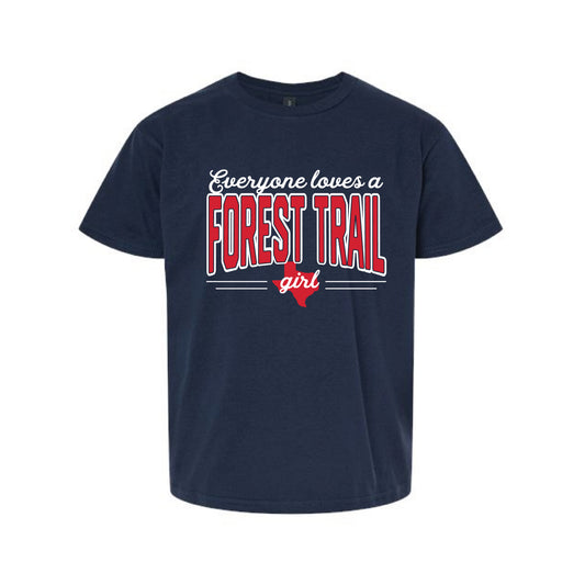 The Forest Trail Girl | Youth Navy Tee