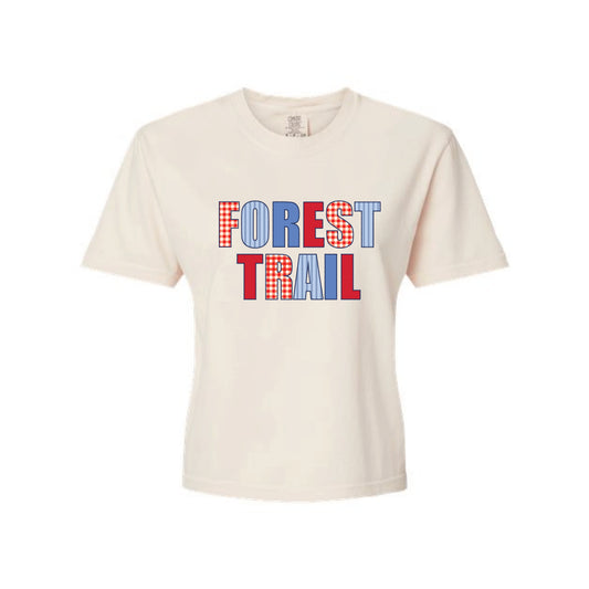 The Forest Trail Patterns | Youth Ivory Tee