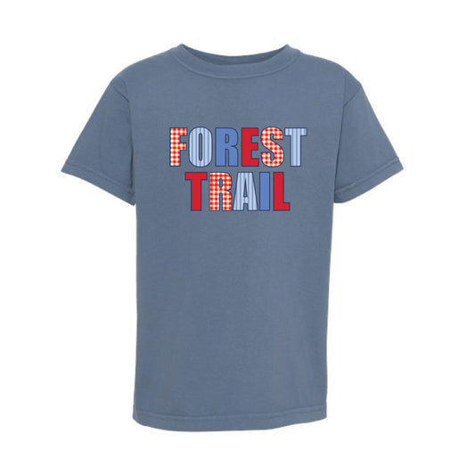 The Forest Trail Patterns | Youth Blue Jean Tee