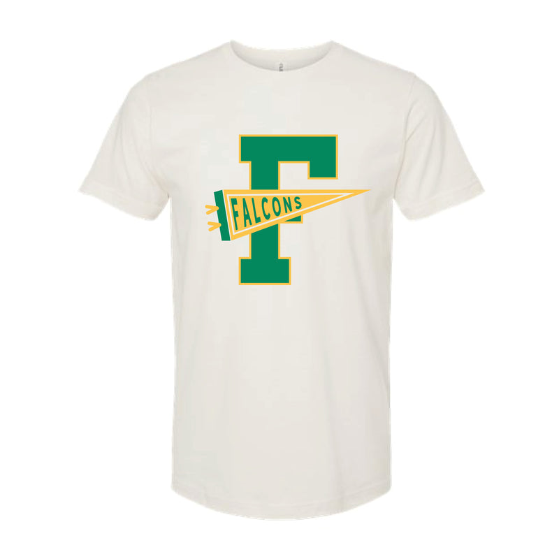 The Forest Trail Pennant | Vintage White Oversized Tee