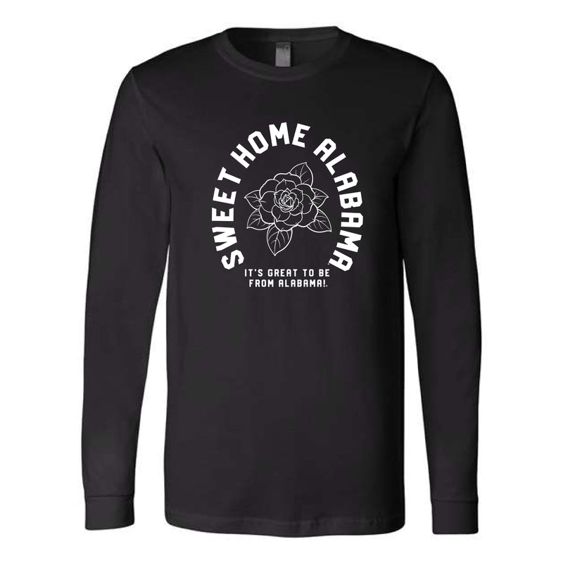The From Alabama Arch | Black Long Sleeve Tee