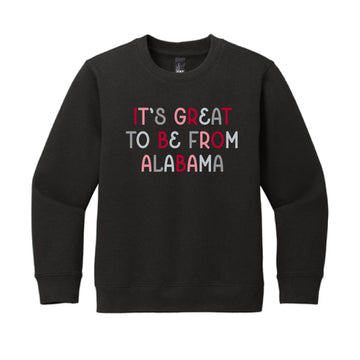 The From Alabama Multi | Youth Black Sweatshirt