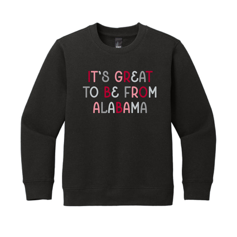 The From Alabama Multi | Youth Black Sweatshirt