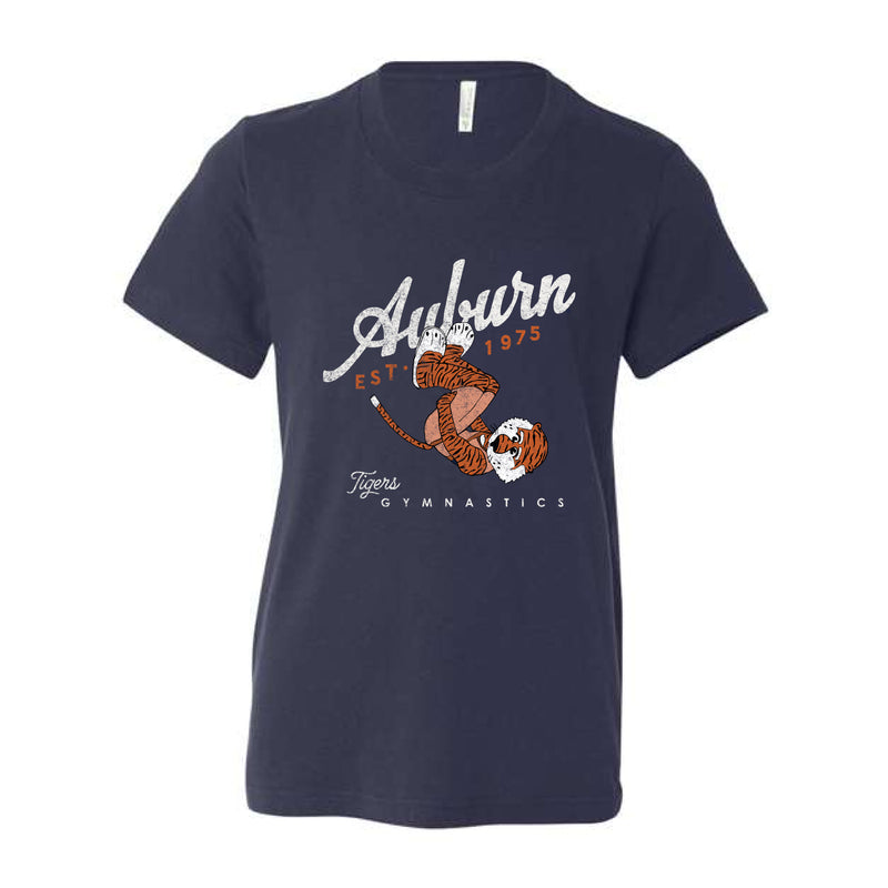 The Front Tuck Aubie Gymnastics | Youth Navy Tee