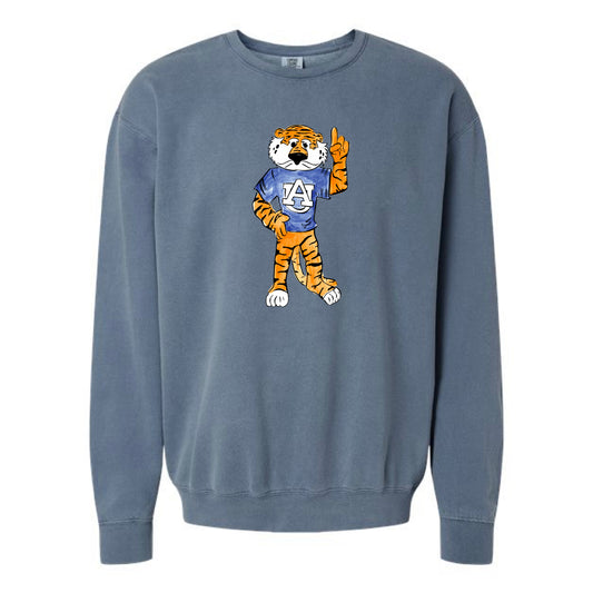 The Full Body Aubie | Blue Jean Crewneck Sweatshirt
