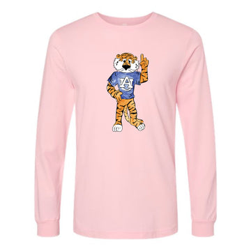 The Full Body Aubie | Pink Long Sleeve Tee