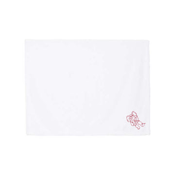 The Vintage Big Al | Embroidered Baby Pure White Blanket