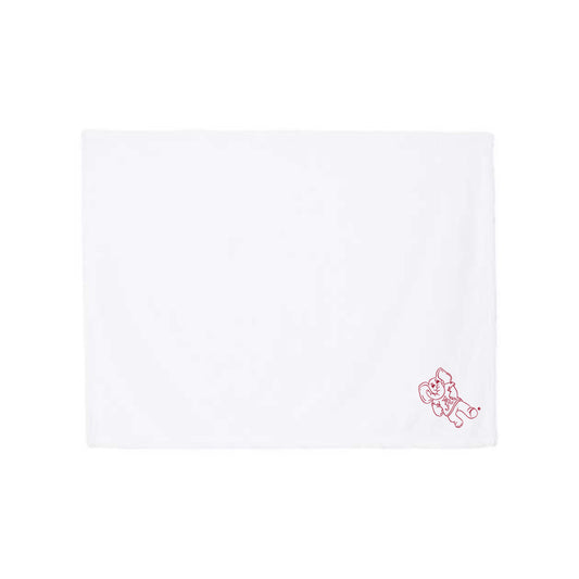 The Vintage Big Al | Embroidered Baby Pure White Blanket