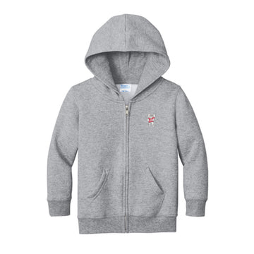 The Full Body Big Al | Embroidered Toddler Athletic Heather Hoodie Tee