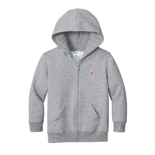 The Full Body Big Al | Embroidered Toddler Athletic Heather Hoodie Tee