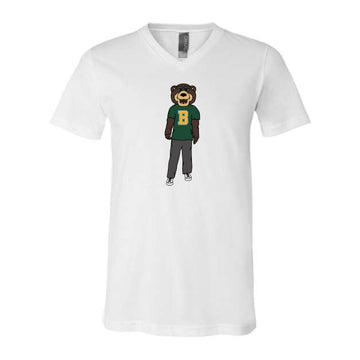 The Full Body Bruiser | White Vneck Tee