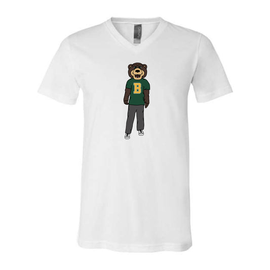 The Full Body Bruiser | White Vneck Tee