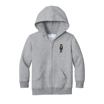The Full Body Bruiser | Toddler Athletic Heather Full Zip Hoodie