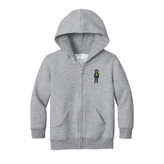 The Full Body Bruiser | Toddler Athletic Heather Full Zip Hoodie