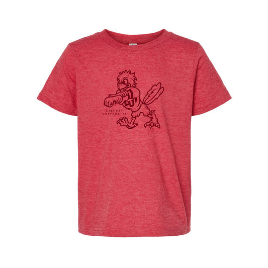 The Full Body Sparky Outline | Youth Heather Red Tee
