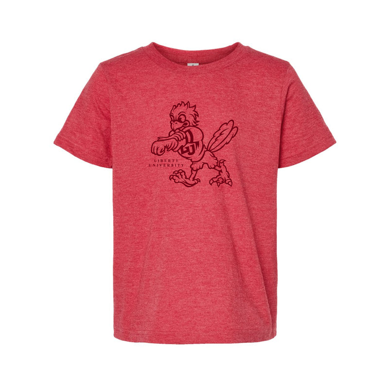 The Full Body Sparky Outline | Youth Heather Red Tee