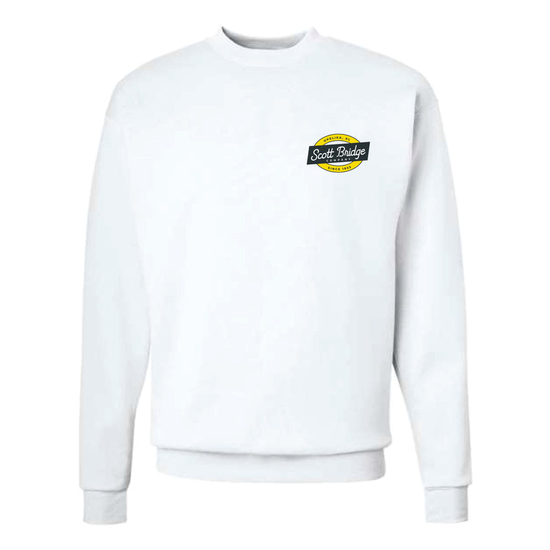 The Scott Bridge | White Crewneck Sweatshirt