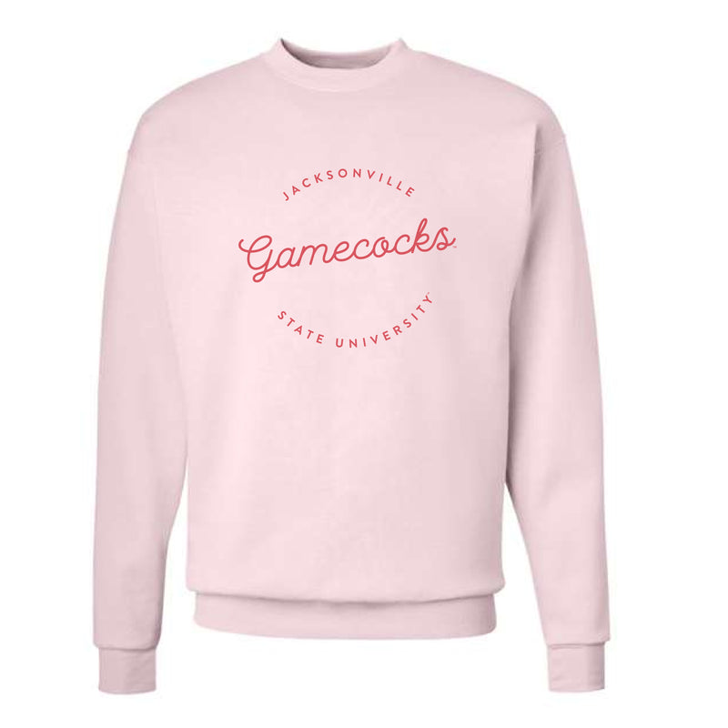 The Gamecocks Script Circle | Pale Pink Sweatshirt