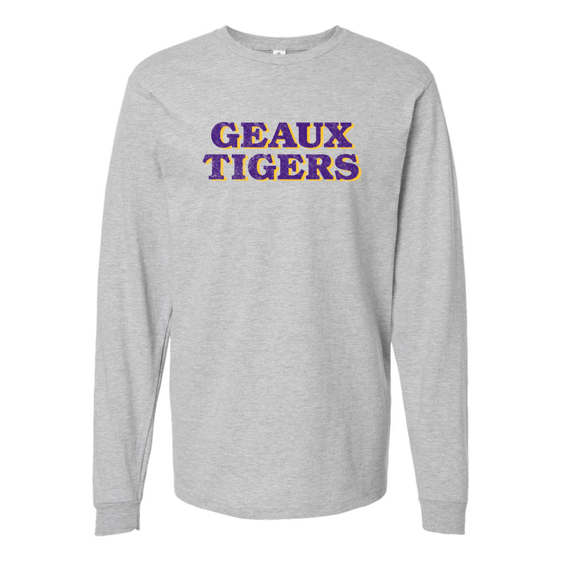 The Geaux Tigers Block | Heather Grey Long Sleeve