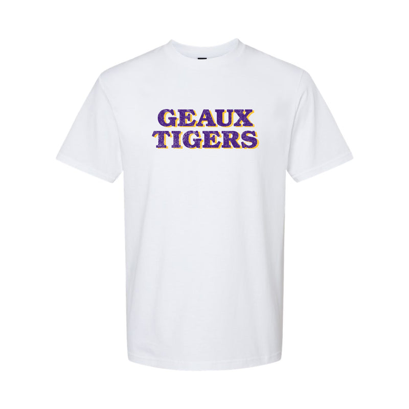 The Geaux Tigers Block | White Tee