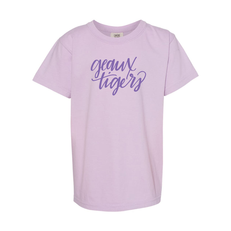 The Geaux Tigers Script | Youth Orchid Tee