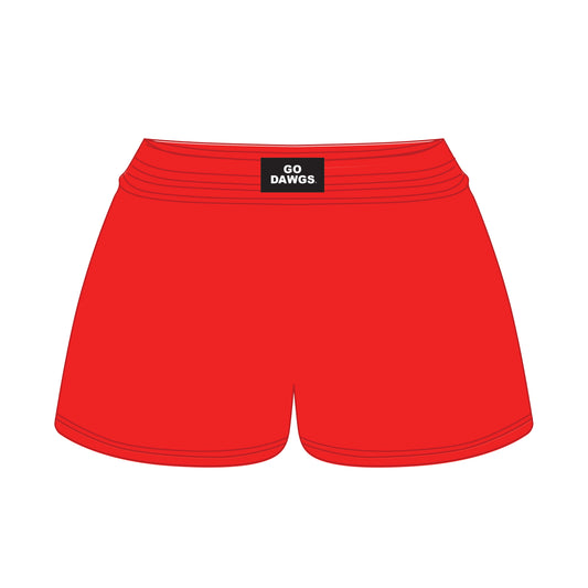 The Liz Nylon Shorts Go Dawgs Woven Label | Youth Bright Red