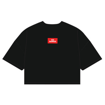 The Kristen Airy Tee Go Dawgs Woven Label | Black