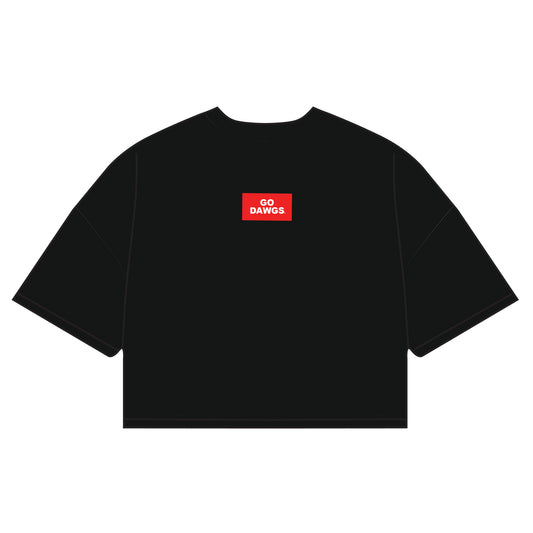 The Kristen Airy Tee Go Dawgs Woven Label | Black