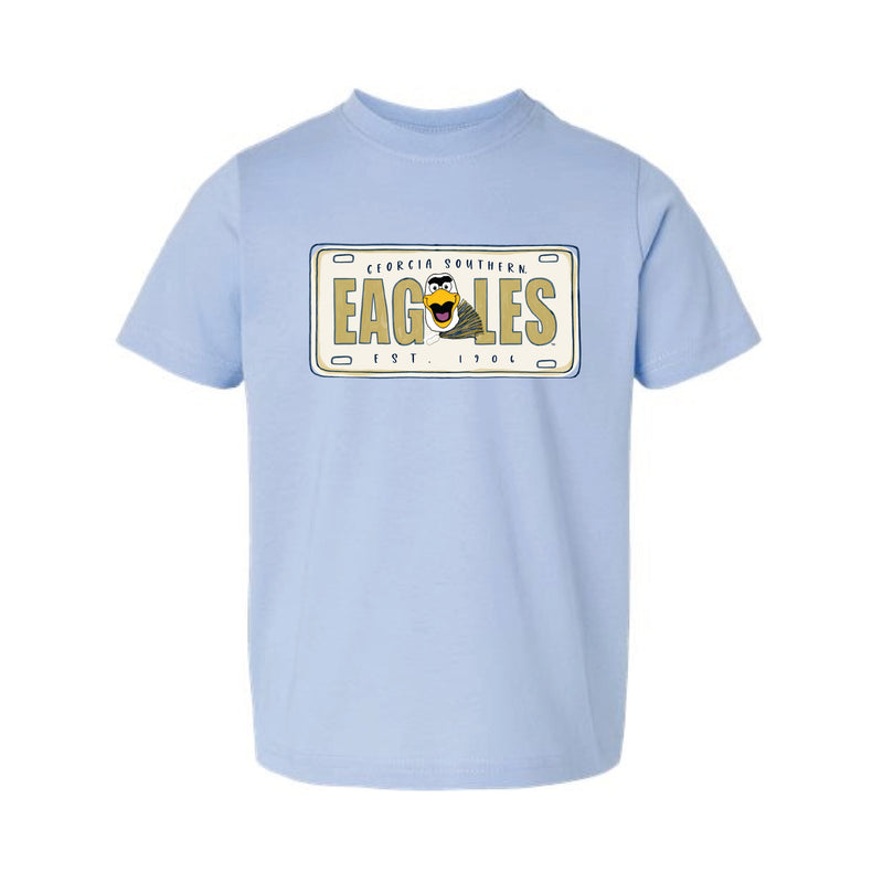 The Georgia Southern License Plate | Toddler Light Blue Tee