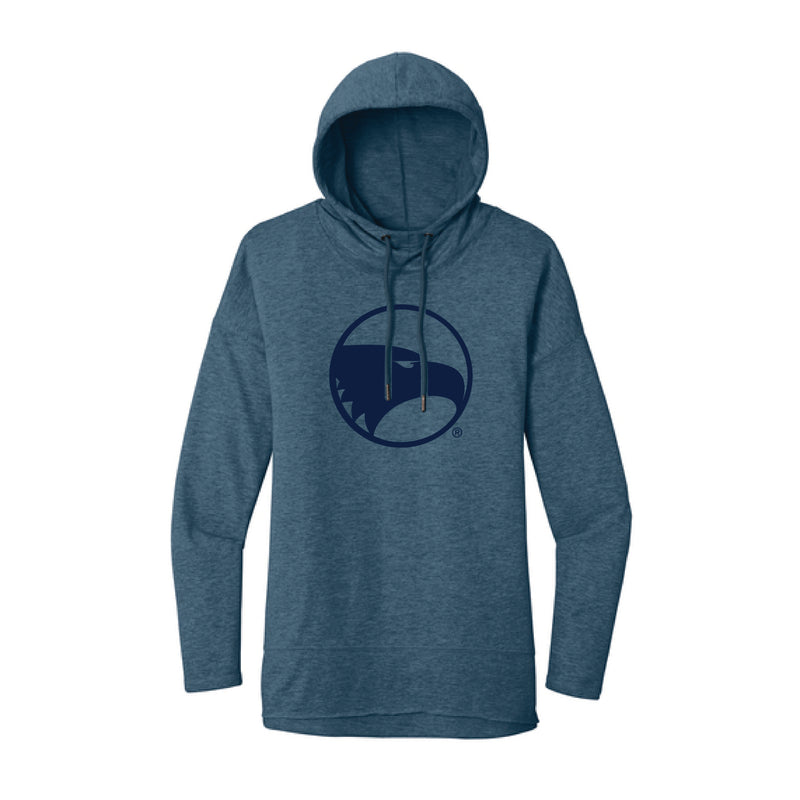 The Georgia Southern Logo | Washed Indigo Hooded Long Sleeve