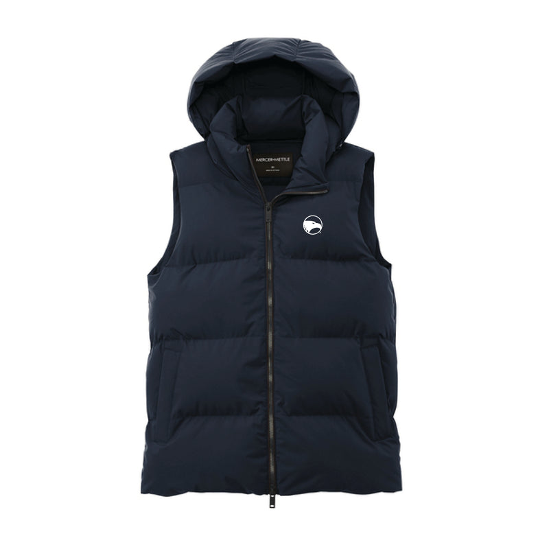 The Georgia Southern Logo | Night Navy Full Zip Puffer Vest