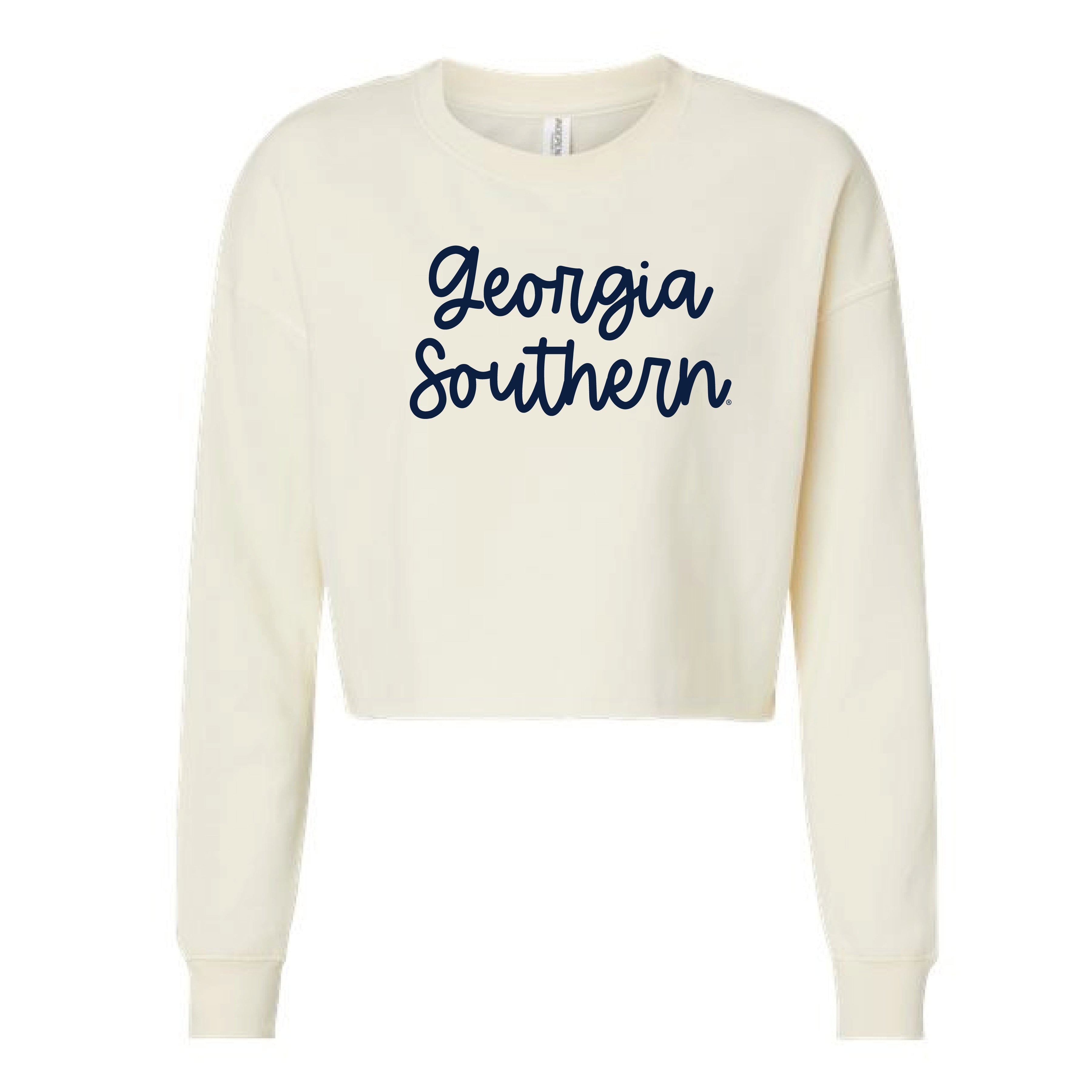 Southern Script Rxbin The Georgia Southern Script | Bone Cropped Long Sleeve – Scarlet & Gold