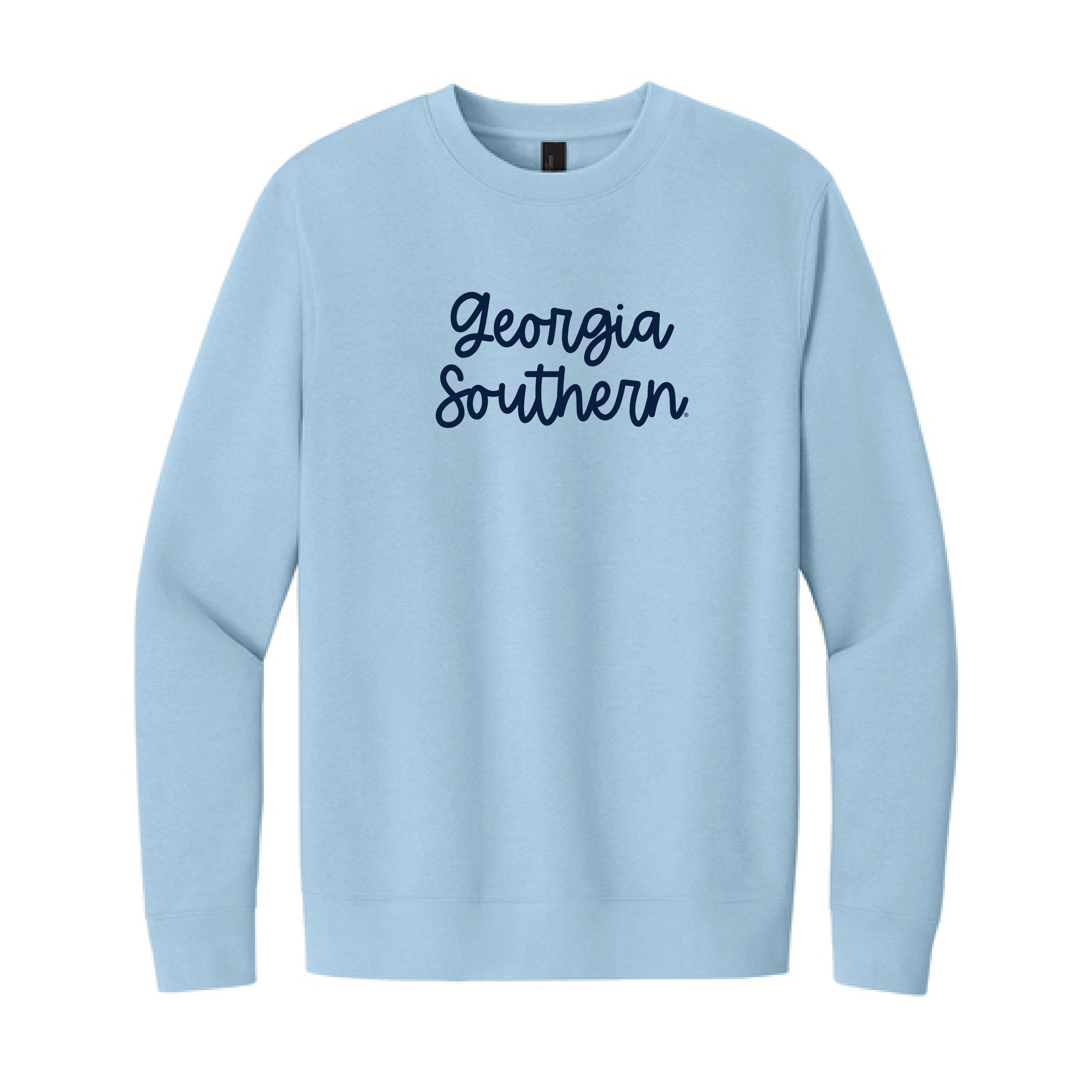 The Georgia Southern Script | Embroidered Ice Blue Sweatshirt – Scarlet ...