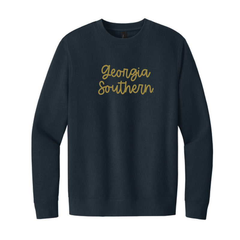 The Georgia Southern Script | Embroidered New Navy Sweatshirt
