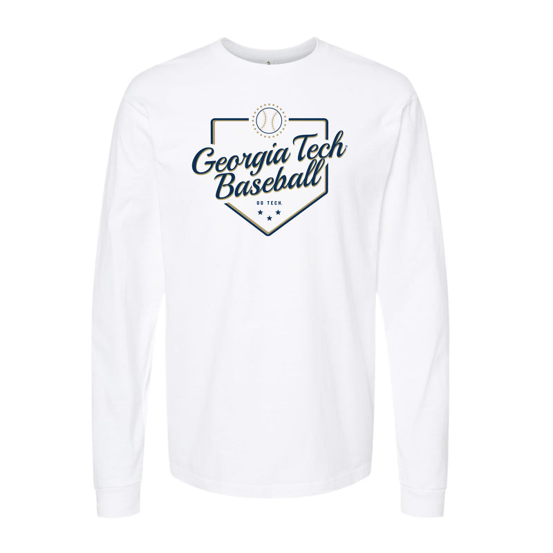 The Georgia Tech Baseball Plate | White Long Sleeve