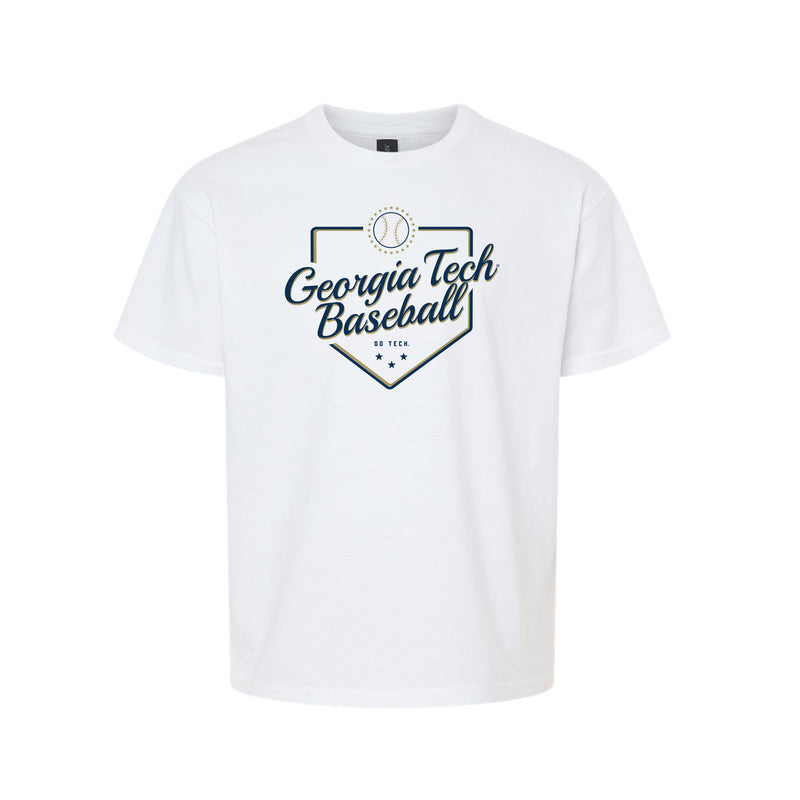 The Georgia Tech Baseball Plate | Youth White Tee