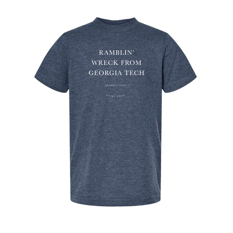 The Georgia Tech Fight Song | Youth Heather Denim Tee