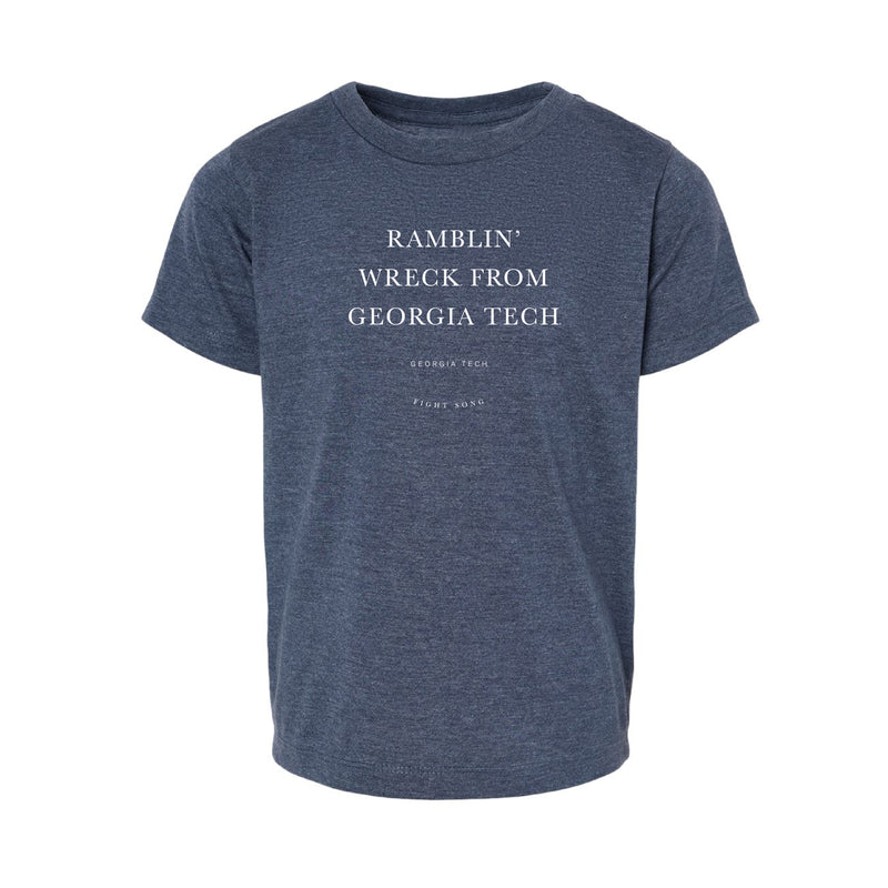 The Georgia Tech Fight Song | Toddler Heather Navy Tee