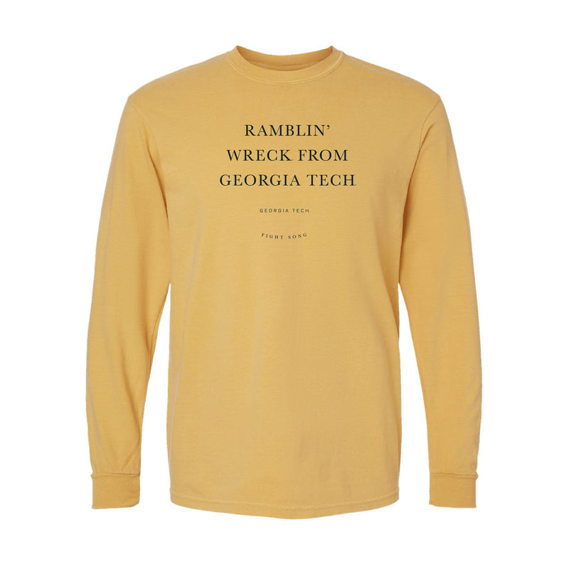 The Georgia Tech Fight Song | Mustard Long Sleeve