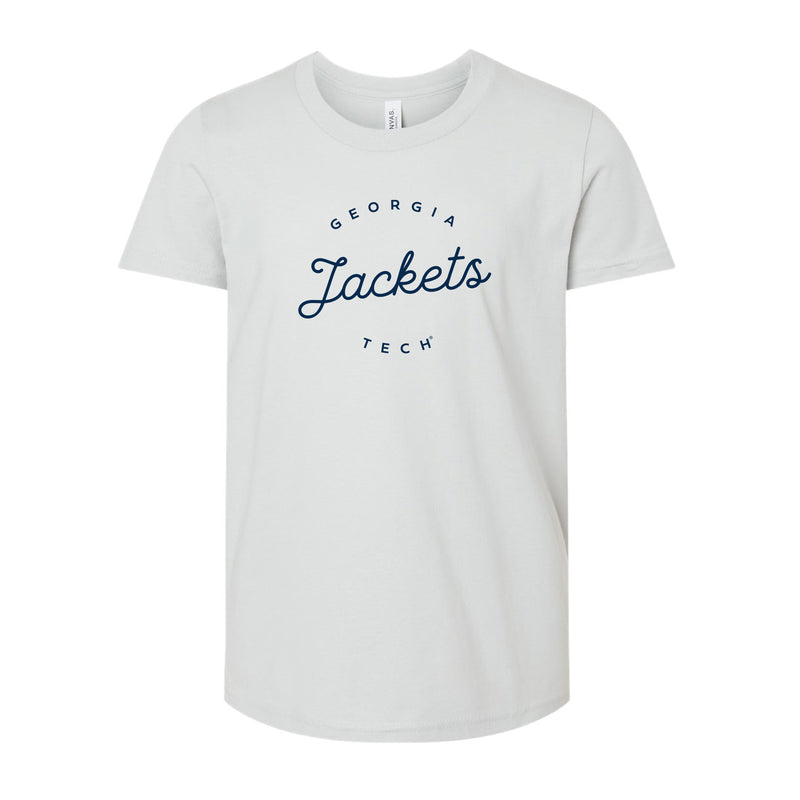 The Georgia Tech Jackets Script | Youth Silver Tee