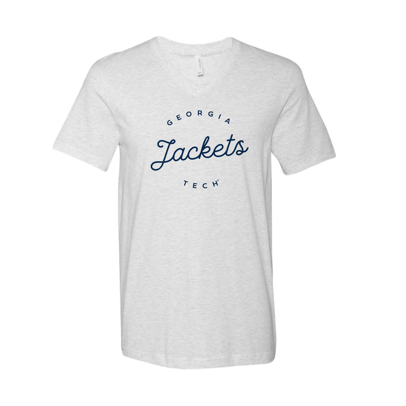 The Georgia Tech Jackets Script | Ash V-Neck Tee