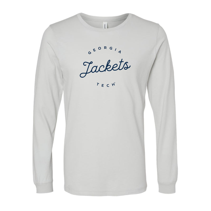 The Georgia Tech Jackets Script | Silver Long Sleeve