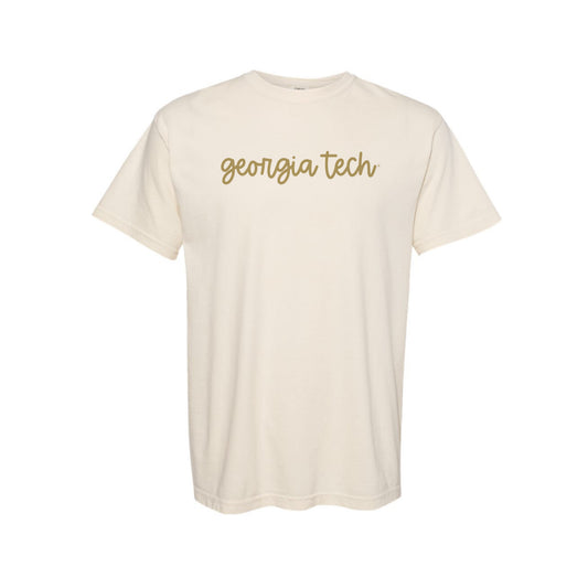 The Georgia Tech Script | Ivory Tee