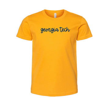 The Georgia Tech Script | Youth Gold Tee