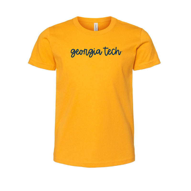 The Georgia Tech Script | Youth Gold Tee